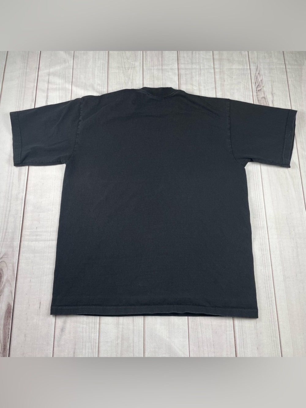 Vintage Pro Club T Shirt Mens L Black Crew Blank Tee Heavyweight Made in USA 90s - Picture 6 of 10
